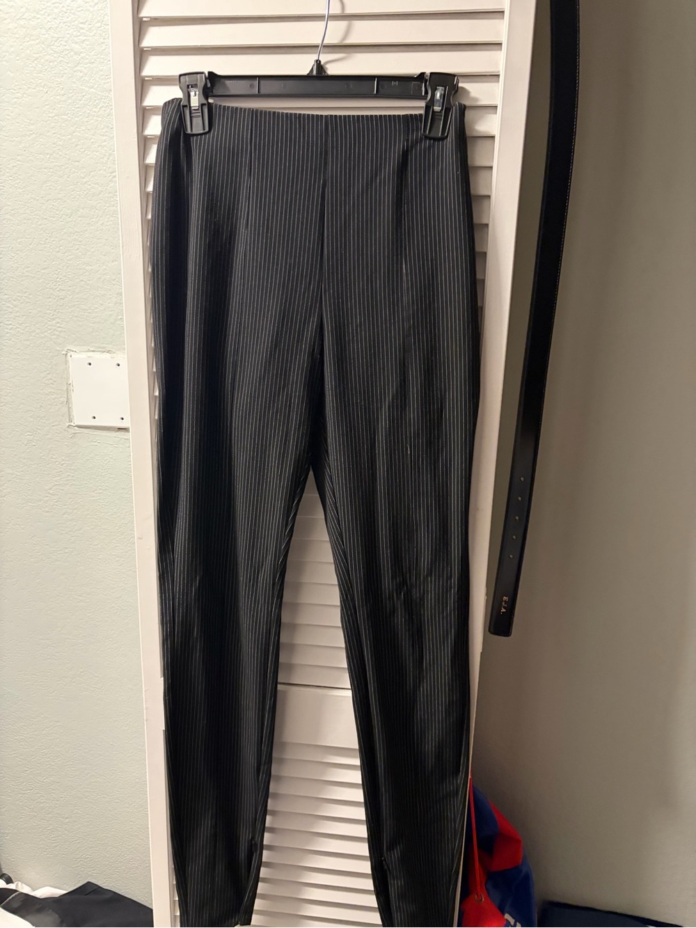 Women’s Black Pinstripe Stretch Dress Pants